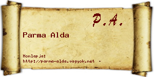 Parma Alda névjegykártya